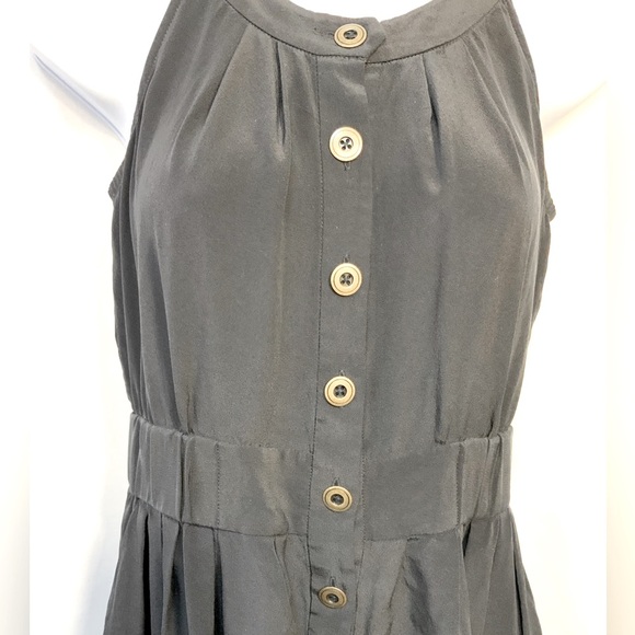 Sine Women’s Silk Black Sleeveless Romper - Picture 3 of 7